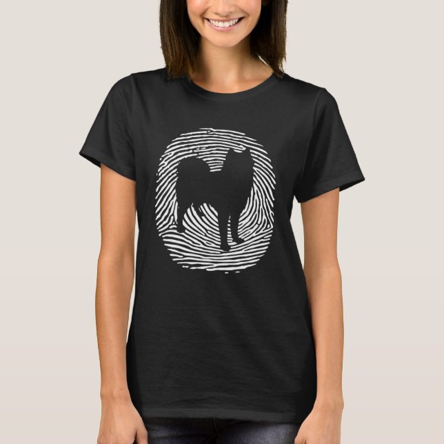 T-shirt Husky DNA Fingerprint I Siberian Husky I Husky I H (Devant)