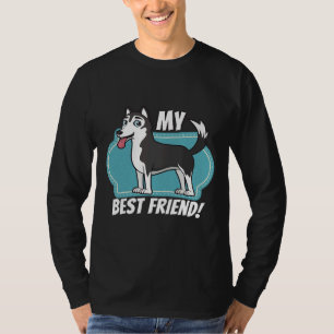 T-shirt Husky Est Mon Meilleur Ami