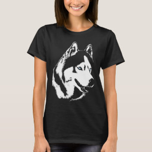 T-shirt Husky Femme traîneau Chien Chemises bio