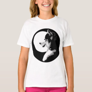 T-shirt Husky filles traîneau Chien Husky Ringer c