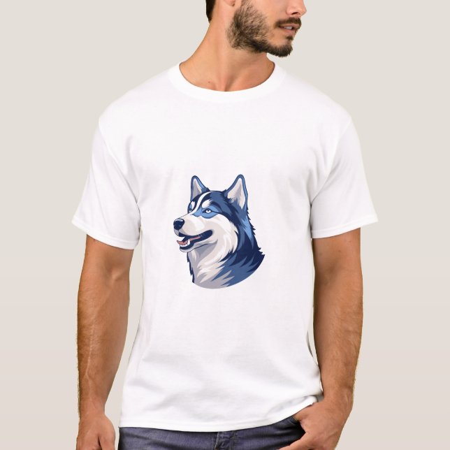 T-shirt Husky Howlers Husky Dog Power Logo Art (Devant)