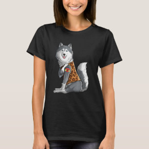 T-shirt Husky I Love Mom Tattoo Dog Funny Mother's Day