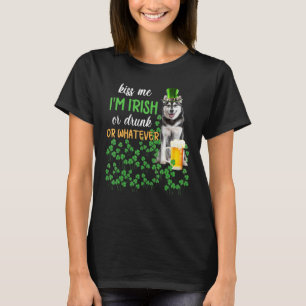 T-shirt Husky Kiss Me Je suis Irlandais Ou Irlandais Ou Pe