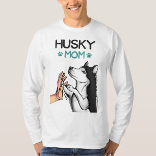 T-shirt Husky Maman Amoureux des chiens Filles Femmes