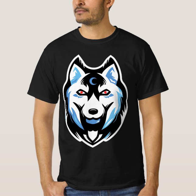 T-shirt husky personlized wolf  (Devant)