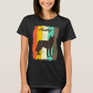 T-shirt Husky Retro les années 70 chien Vintage