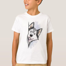 Husky sibérien qui regarde