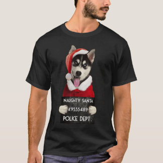 T-shirt Husky Syberian Père Noël Noël