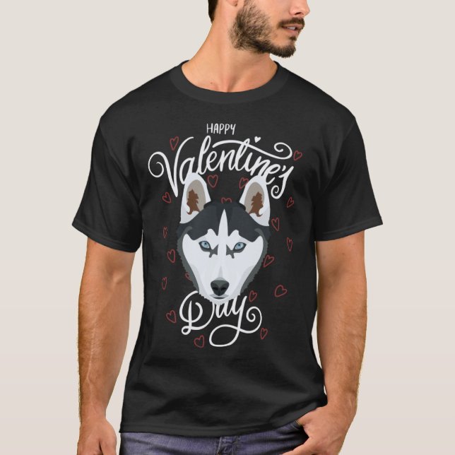 T-shirt Husky Valentine s Day (Devant)
