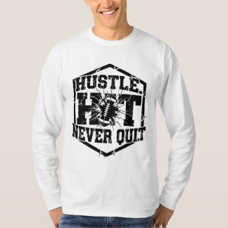 T-shirt Hustle Hard Never Quit – Motivational Typography 