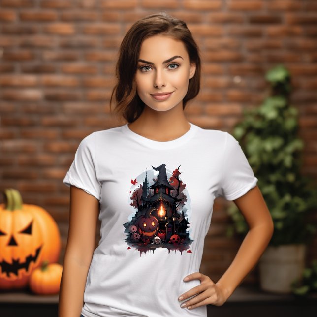 T-Shirt Hütte & Halloween Kürbis (Von Creator hochgeladen)