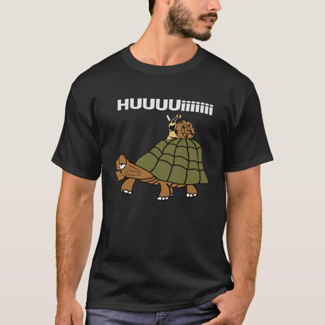 T-shirt Huuuuuiiii combination turtle snail (Devant)