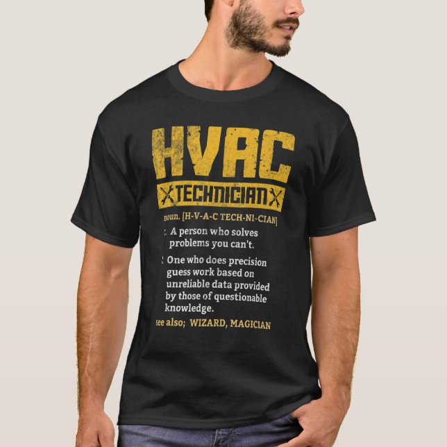 T-shirt HVAC Technician  Graphic Distressed (Devant)