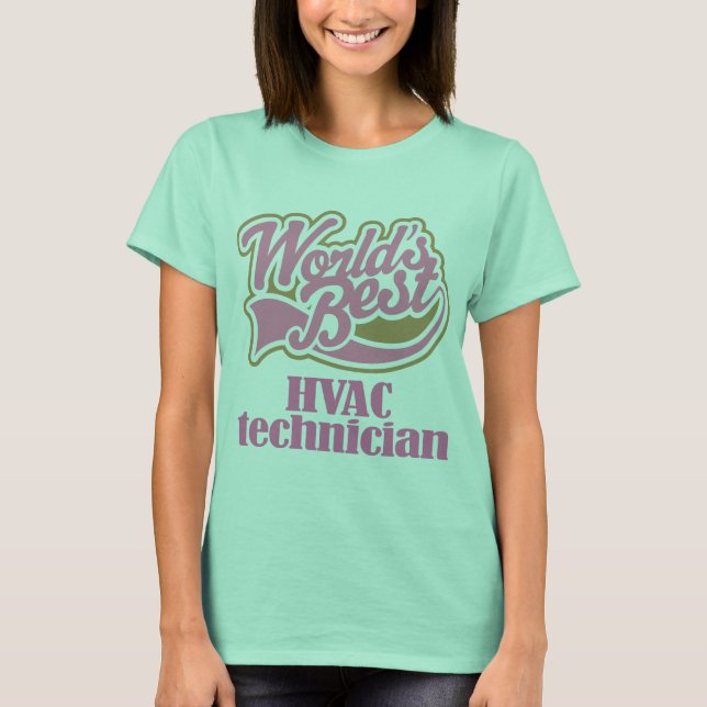 T-shirt Hvac Technicien Cadeau Rose (Devant)