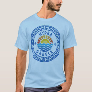 T-shirt Hydra Island, Grèce - Bleu clair Homme