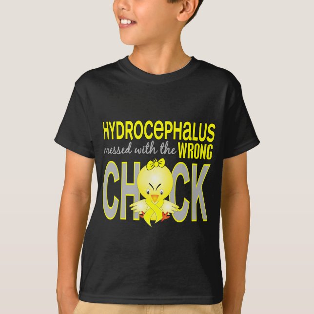 T-shirt Hydrocéphalie salie avec le poussin faux (Devant)