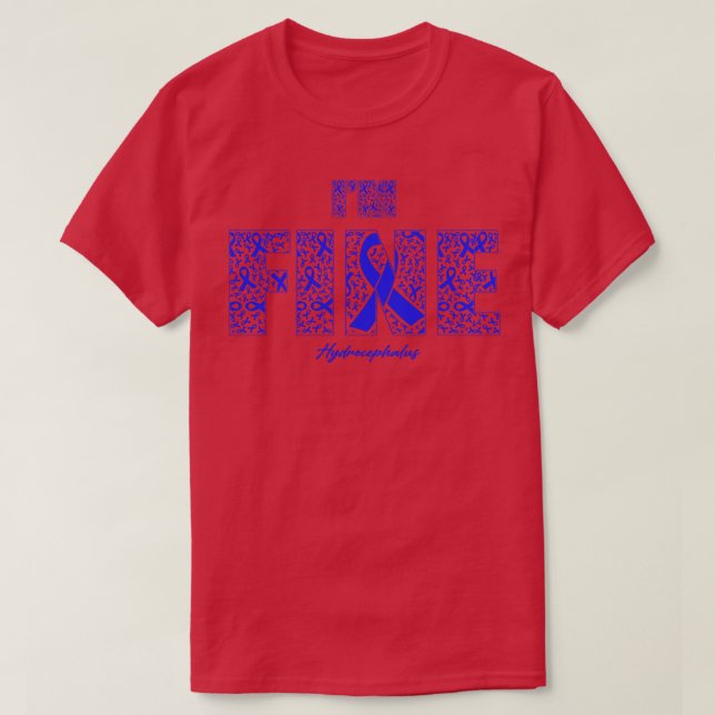 T-shirt Hydrocéphalie Sensibilisation Rubans Fins Dans Cet (Design devant)