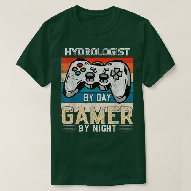 T-shirt Hydrologue par joueur de jour par ventilateur de j (Design devant)