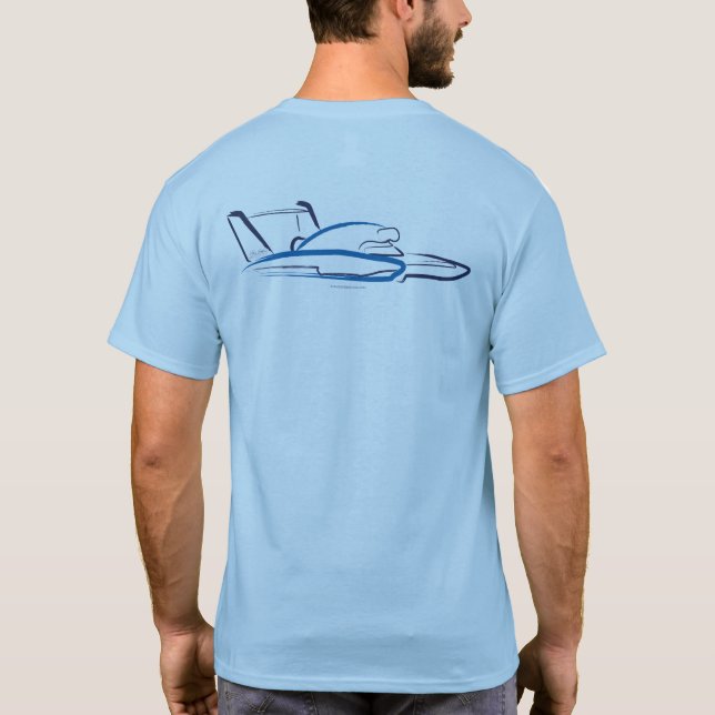 T-shirt Hydroplane 01 Lt bleu arrière (Dos)