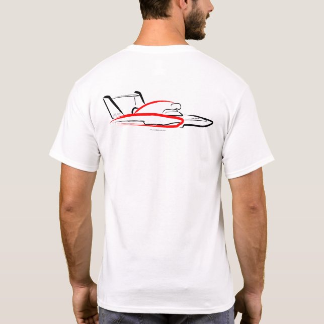 T-shirt Hydroplane 01 Noir et rouge dos (Dos)