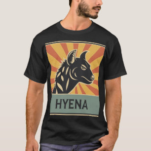 T-shirt Hyena Design, Avec Hyène Posée, Animal Sauvage