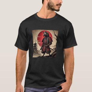 T-shirt Hyène de Samouraï Graphique Hommes Femmes Ninja Ja