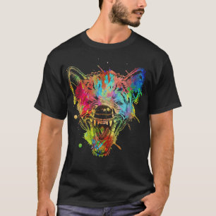 T-shirt Hyène riante colorée