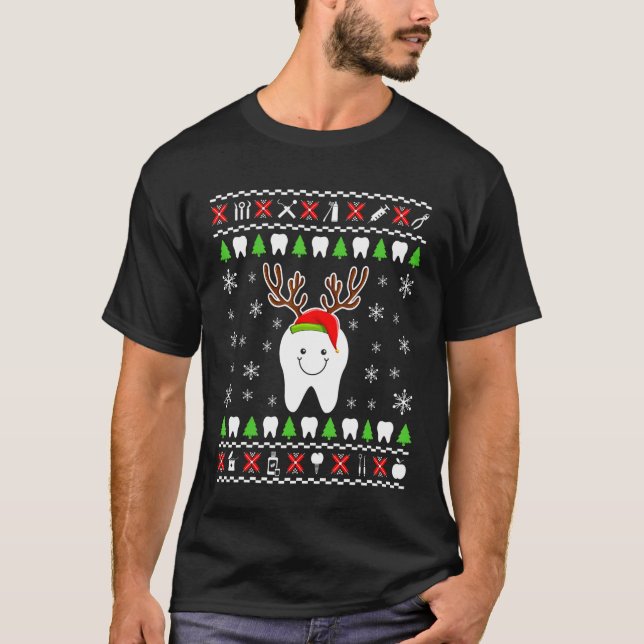 T-shirt Hygiène Dentaire Dentiste Dentiste Chirstmas Pour  (Devant)