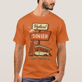 T-shirt Hyland Diner Danvers, MA Retro Route 1 Roadside Di
