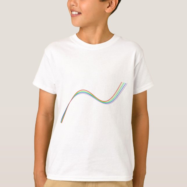 T-shirt hyperbole arc-en-ciel (Devant)