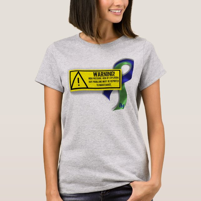 T-shirt Hypertension intra-crânienne : Avertissement (Devant)