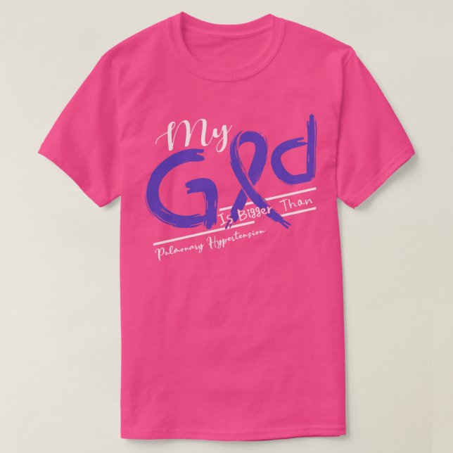 T-shirt Hypertension pulmonaire Conscience Mon Dieu est fo (Design devant)