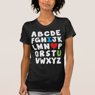 T-shirt I alphabet du coeur U