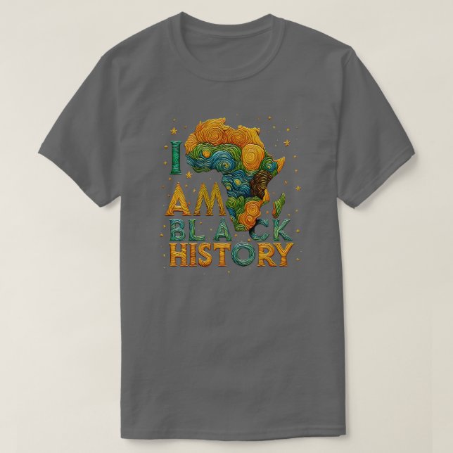 T-shirt I AM BLACK HISTORY Black Activism 1 (Design devant)
