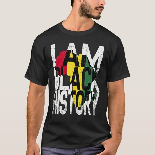 T-shirt I Am Black History Month Melanin BLM African Pride (Devant)
