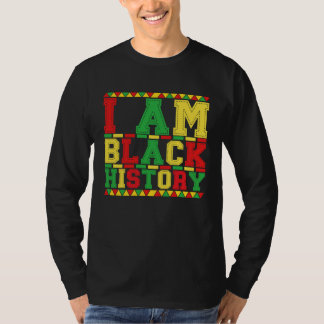 T-shirt I AM BLACK HISTORY Vintage Men omen Black History 