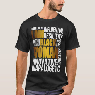 T-shirt I Am Black Woman Black History Month Educated Blac