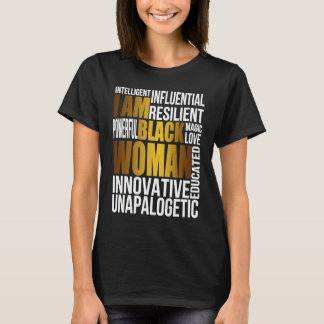 T-shirt I Am Black Woman Black History Month Educated Blac