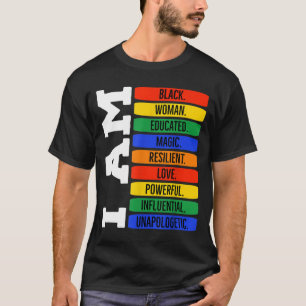 T-shirt I Am Black Woman Queen - Black History Month Junet
