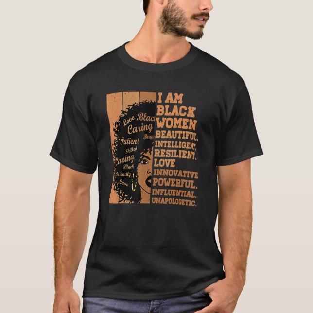 T-shirt I Am Black Women Black History Month African Ameri (Devant)