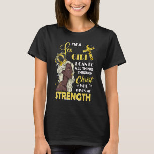 T-shirt I Am Leo Girl Birthday I Can Do Anything Through