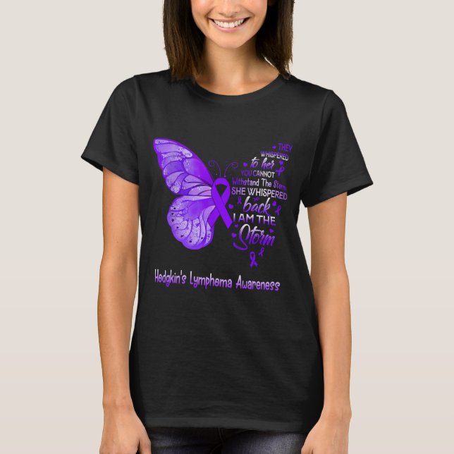 T-shirt I Am The Storm Hodgkin's Lymphoma Awareness (Devant)