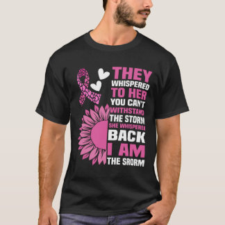 T-shirt "I Am the Storm" Inspirational Pink Citation Desig