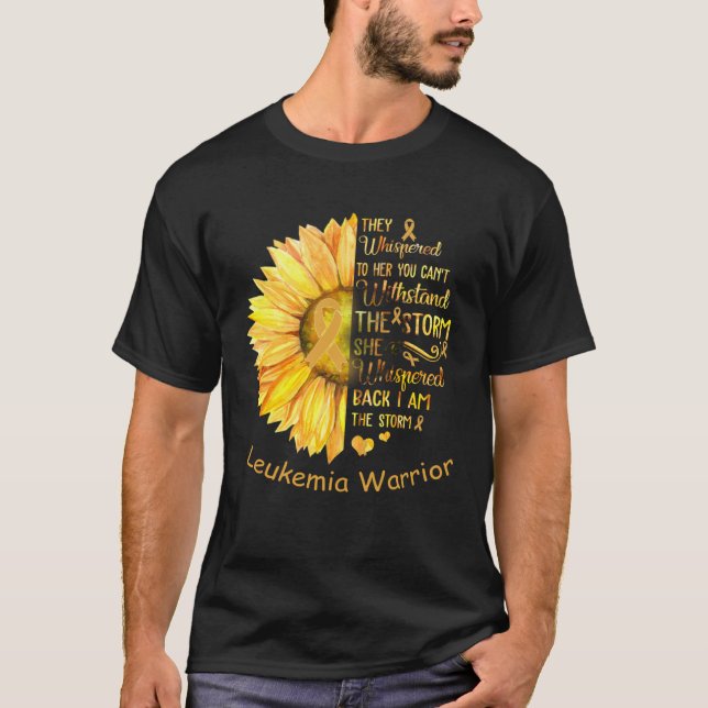 T-shirt I am the Storm Leukemia Warrior (Devant)