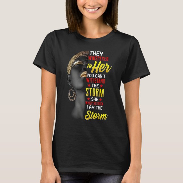 T-shirt I Am The Strong African Queen girls - Black Histor (Devant)