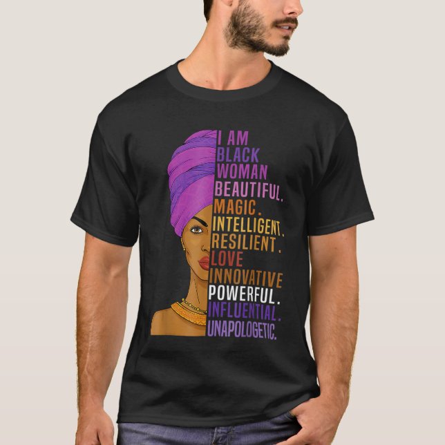 T-shirt I Am Tiffany Black Woman Histoire Mois 2023 Fierté (Devant)