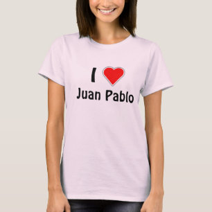T-shirt I amour JUAN PABLO de coeur