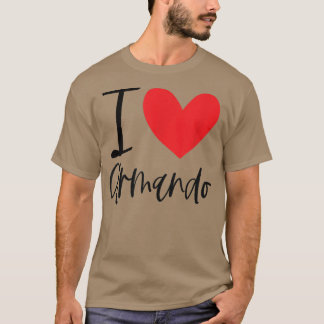 T-shirt I Armando Charlie Nom Coeur Personnalisé Hommes Gu
