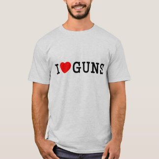 T-shirt I armes à feu de coeur