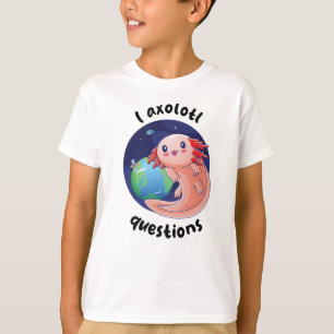 T-shirt I axolotl questions - crème (sur les couleurs clai